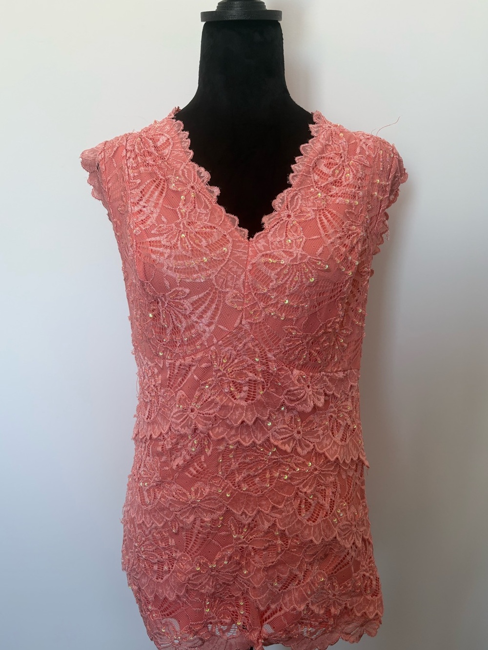 Le château Coral Lace V-Neck Top